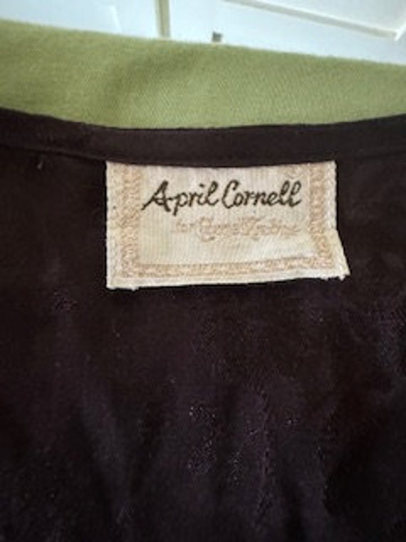 Vintage April Cornell Embroidered Velvet Vest - S… - image 4