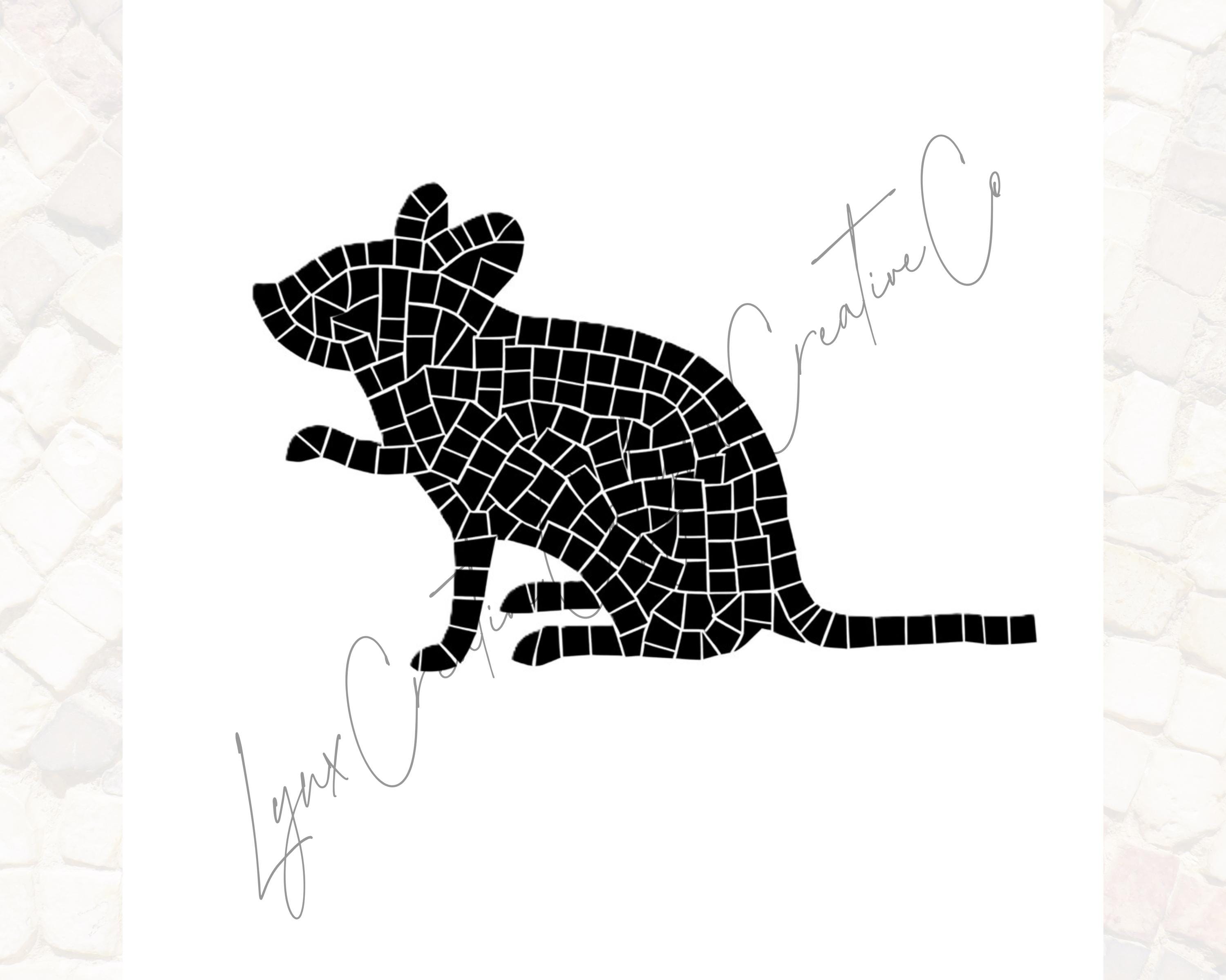 Mouse Mosaic Template Art Pattern – Digital Download – Printable – for ...
