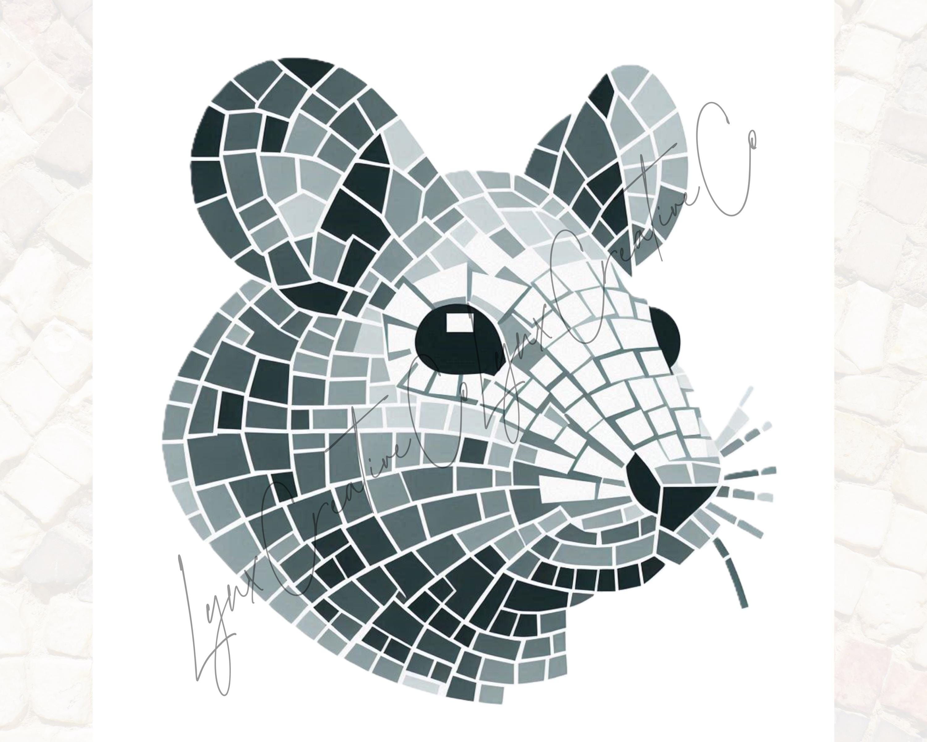 Mouse Mosaic Template Art Pattern – Digital Download – Printable – for ...