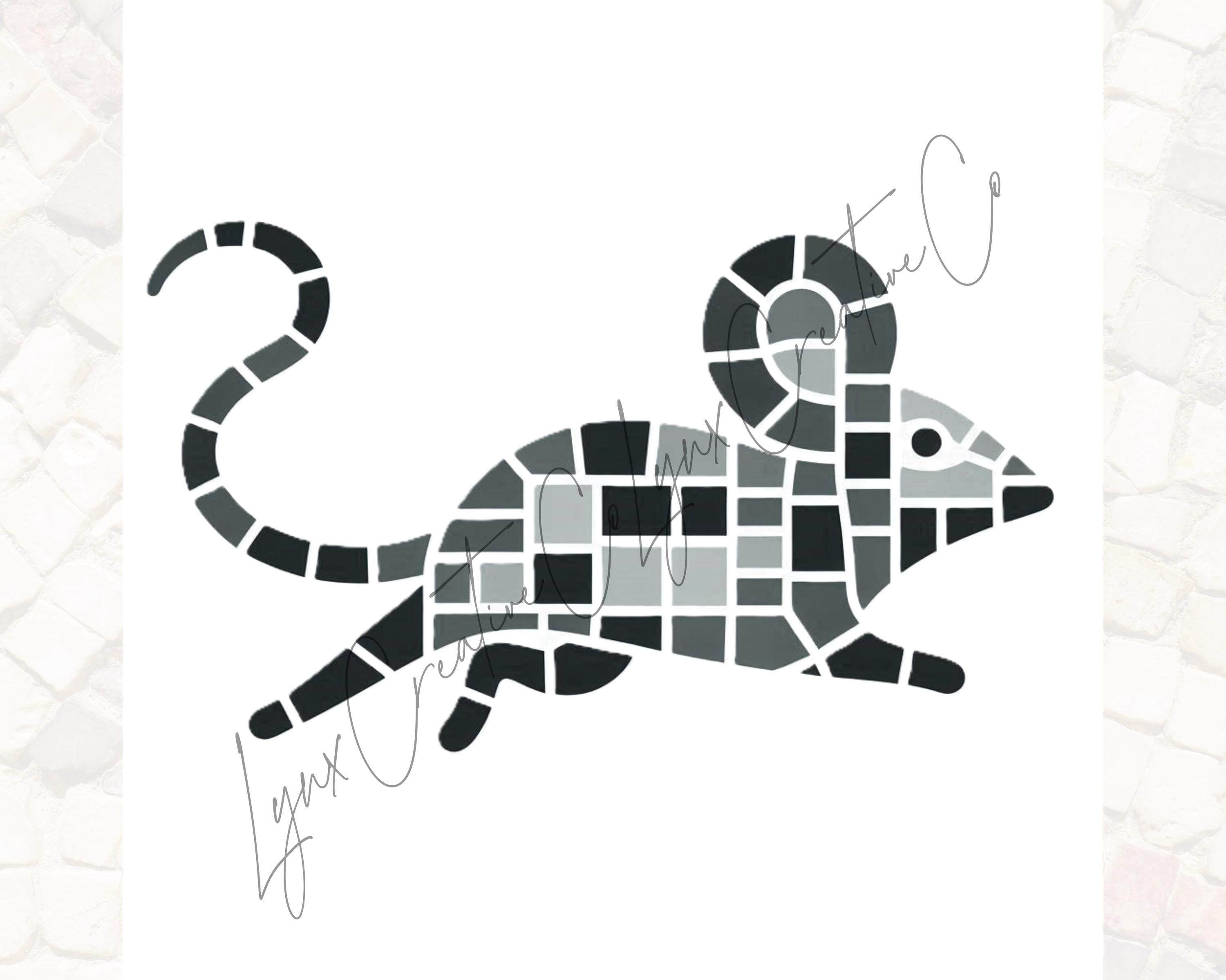 Mouse Mosaic Template Art Pattern – Digital Download – Printable – for ...