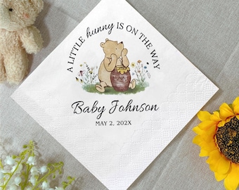 Winnie the Pooh Baby Shower Napkins, Little Hunny is On the way, Table Decorations