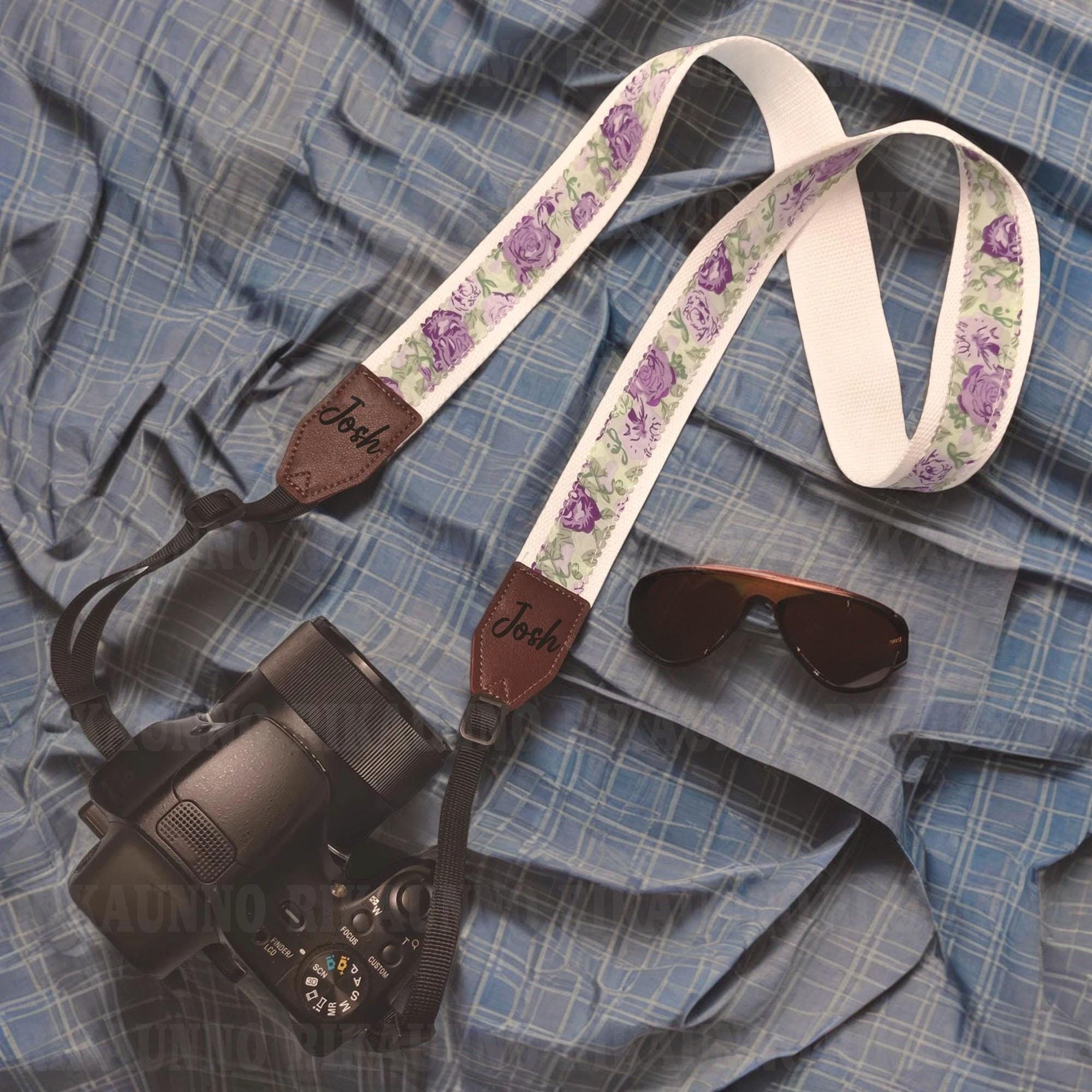 Personalized Engraved Name Denim Camera Shoulder Strap, For SLR Camera Strap, Micro Single Camera Shoulder Strap, Camera Accessories Gift