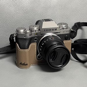 Personalized Fujifilm XT50 Leather Camera Case, XM5 XT30 XT30 second-generation XT5 XS20 Camera bag Base accessory Real Leather Case