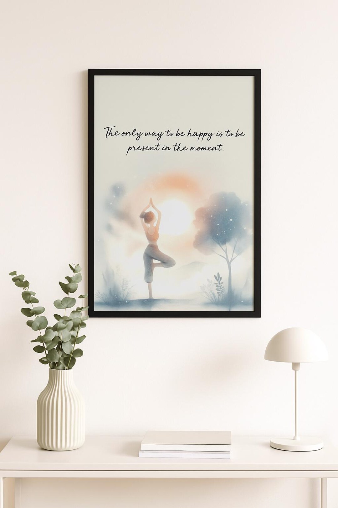 Aesthetic Quote Therapy Framed Poster Wall Decor, Positive Mindfulness ...