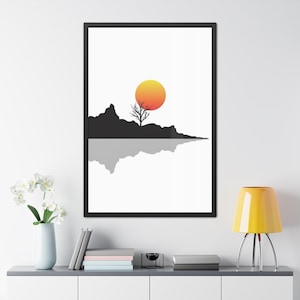 Natuurkunst aan de muurontwerp ingelijste poster, kalmerende oceaanposter, kustfotografie, pastel zonsopgang oceaanreflectie kunst, kustmuurkunst