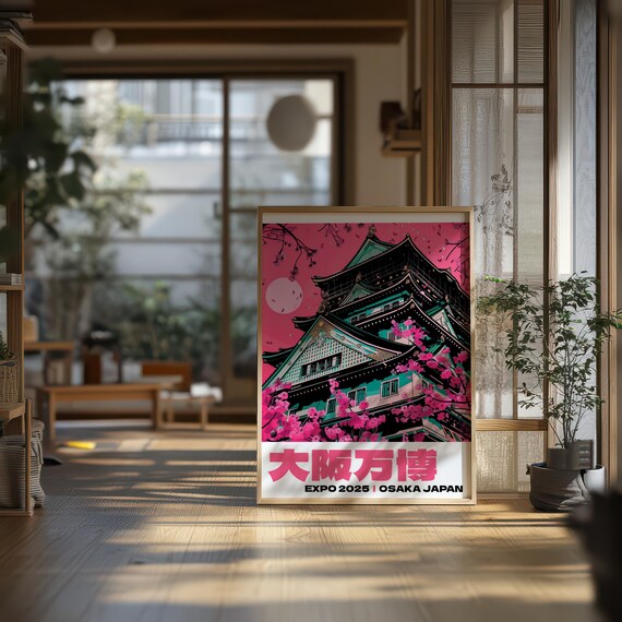 Osaka Castle Expo 2025 Wall Art – Japanese Pop Culture Poster
