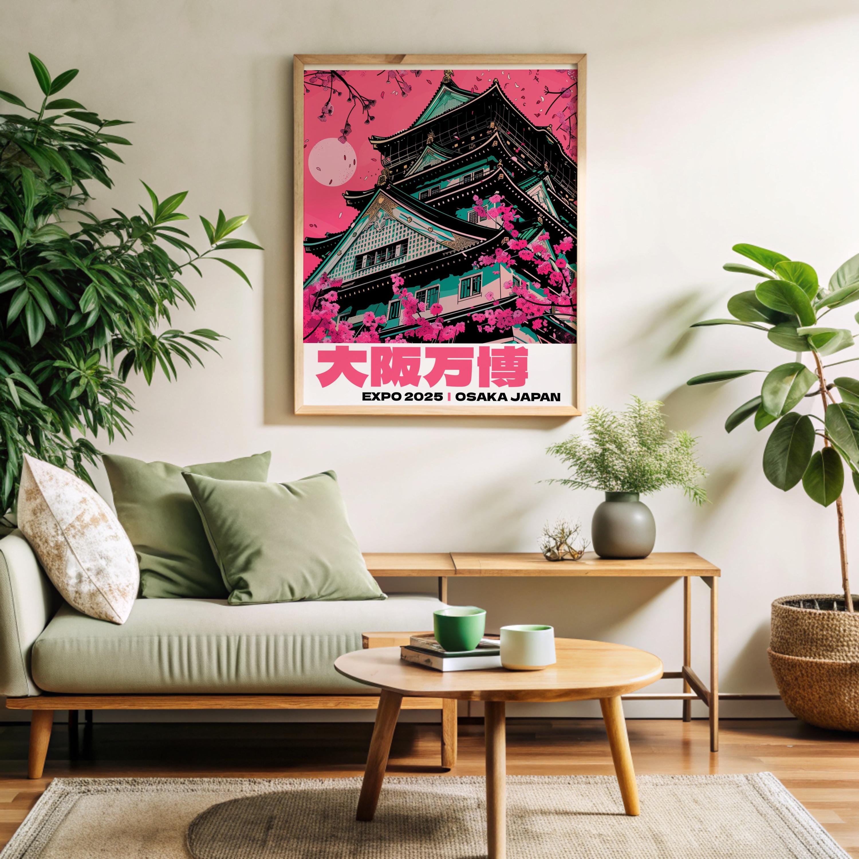 Osaka Castle Expo 2025 Wall Art – Japanese Pop Culture Poster