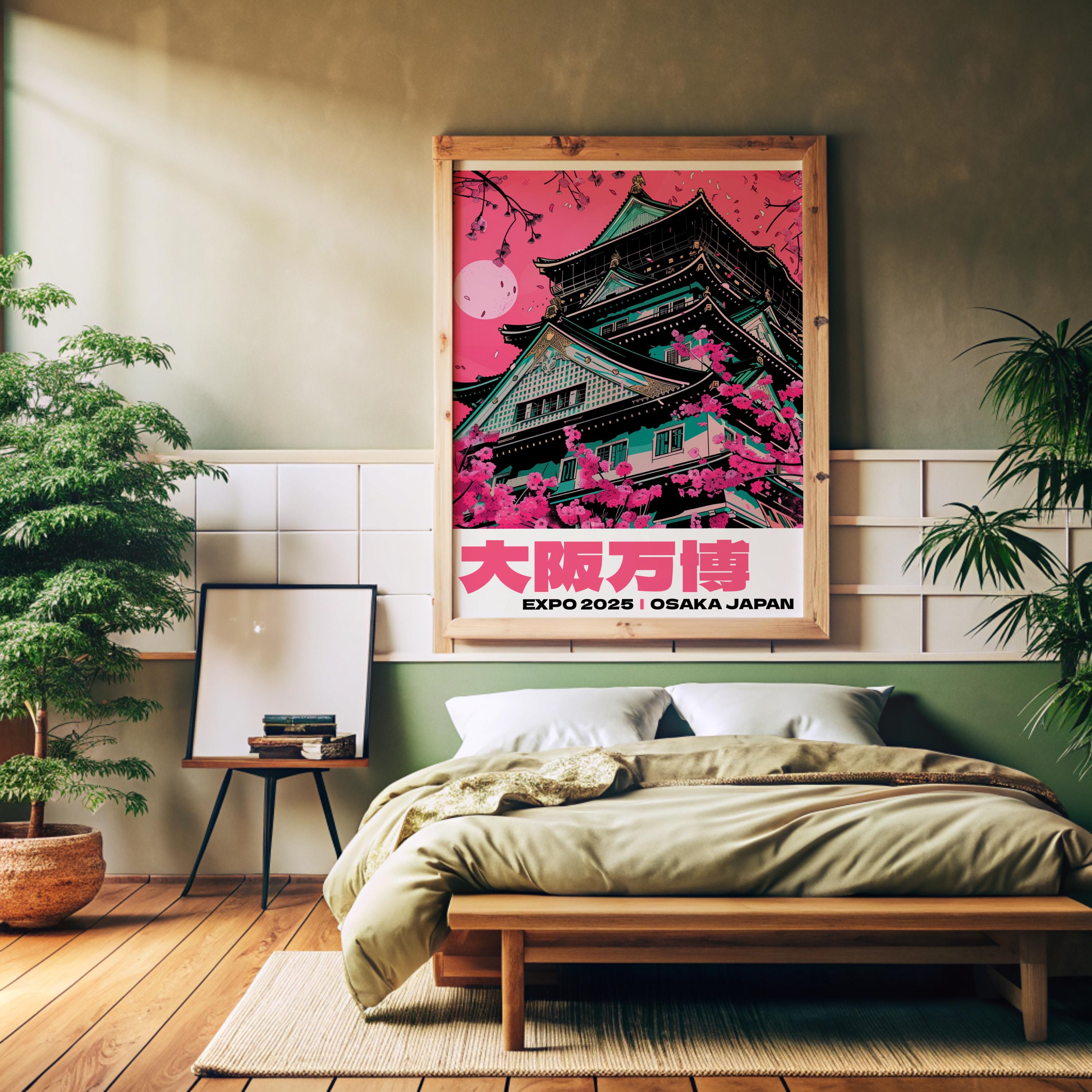 Osaka Castle Expo 2025 Wall Art – Japanese Pop Culture Poster