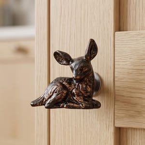 Pomello per armadio a forma di coniglio, pomello per cassetto a forma di coniglio, ferramenta per mobili a forma di animale in bronzo anticato