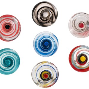 Swirl Glass Cabinet Knob Multicolor Handmade, Colorful Spiral Drawer Pull, Boho Dresser Cupboard Handle Gift