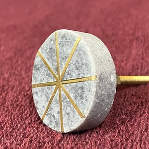 Decorative Marble Stone Cabinet Drawer Knobs with Brass Trim Marble Dresser Drawer Door Knobs Cupboard Handles Knobs Dresser Drawer Knobs