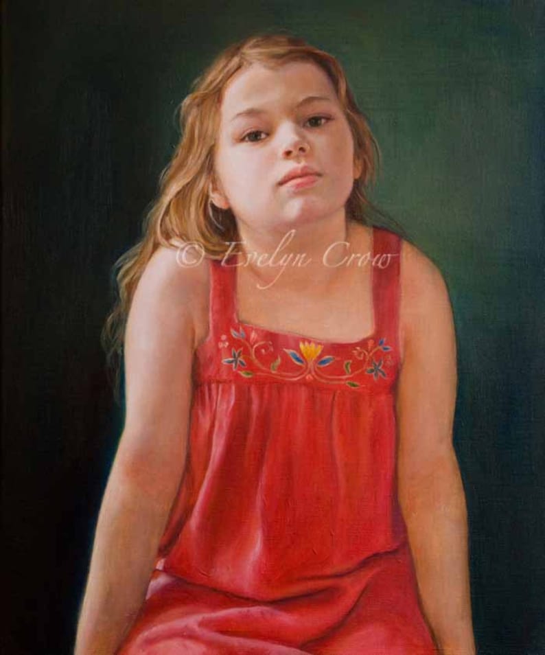 Oil Painting Custom Portraits From Your Photos Child Etsy