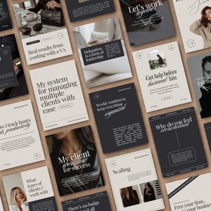 Virtual Assistant, Social Media Posts, Stories, Instagram, Canva Templates, Editable