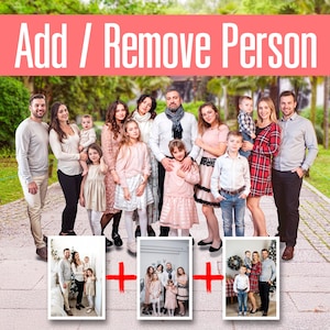 Unisci foto di famiglia, aggiungi persona alla foto, regalo commemorativo personalizzato, regali di Natale, combina foto, ritratto di famiglia, regalo commemorativo