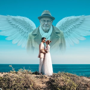 Aggiungi una persona cara defunta alla foto - Aggiungi una persona alla foto, Aggiungi un'angolazione alla foto, Regalo commemorativo, Regalo per la festa della mamma, aggiungi una persona defunta in cielo