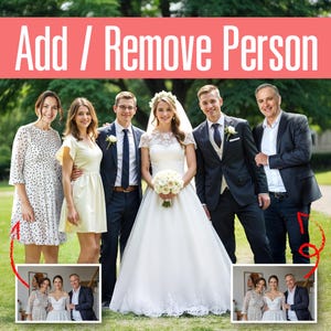 Combine Photos - Add Deceased Loved One to Photo - Add Person - Custom gift and memorial - Gift for Dad Mom - Digital art
