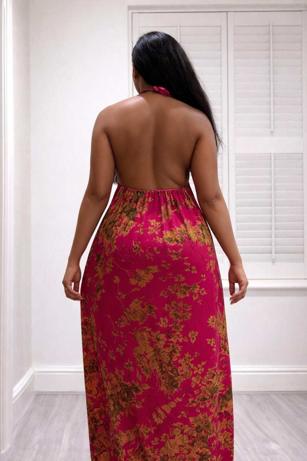 backless maxi dress with built in bra Dera Built-in Support | One Size Holiday Wear Sexy Black Little Dress Web Collection: Ultimate Bodycon and effortless wear Color:French Rose
