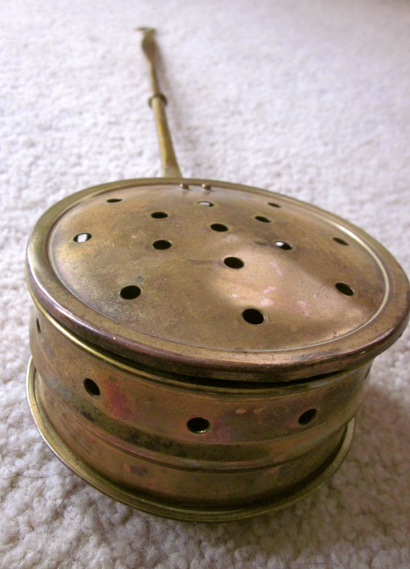 Vintage Bed Warmer Brass PEERAGE of England Silent Butler Etsy