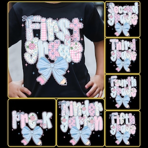 Preppy Lace School Grade png bundle , Back to school png, preppy teacher png, First Day Of School Png, coquette pencil png,Teacher Png shirt