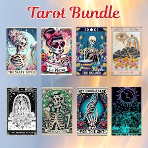 Funny Tarot cards Bundle PNG, Tarot Sublimation, Tarot card PNG, Funny tarot PNG, Snarky Skeleton, Witchy Tarot, Sarcastic, Adult Humor