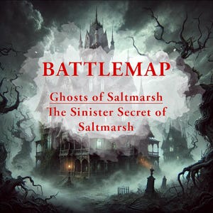 Geister der Salzwiesen | Das unheimliche Geheimnis der Salzwiesen | Gefechtskarte mit/ohne Grid 59x43