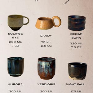 Juego de tazas de espresso: mini tazas rústicas de gres, dúo de tazas de café de cerámica torneadas