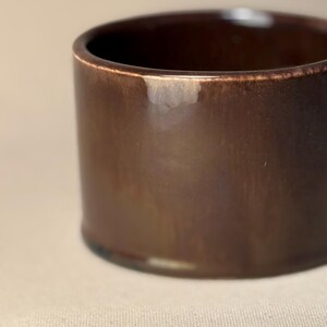 Handmade Marbled Ceramic Coffee Mug: Earthy Brown Willow Design