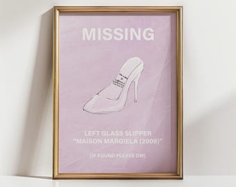 High Heel Fashion Poster | Minimalist Shoe Illustration Wall Art (Digital Download)