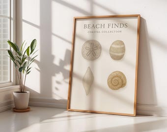 Beach Wall Art, Coastal Prints, Neutral Nautical Artwork, Minimal Ocean Inspired Home Decor