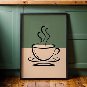 Coffee Wall Art Print – Espresso Poster, Kitchen Cafe Decor, Coffee Lover Gift, Minimalist Coffee Art, Barista Print, Modern Coffee Poster