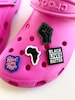 Handmade shoe charms for rubber clogs, black lives matter, black girl magic, Africa, solidarity, teens, adults, girls, women 