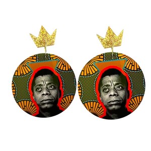 Ankara Print Earrings - Colorful Dangle Jewelry for Women - Oversized  Bold