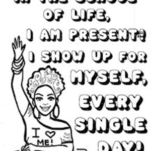 I Am Present Coloring Page Digital Download
