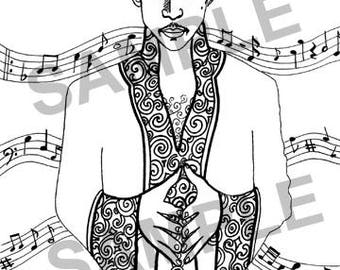 Prince Coloring Page Sacred Music Digital Download