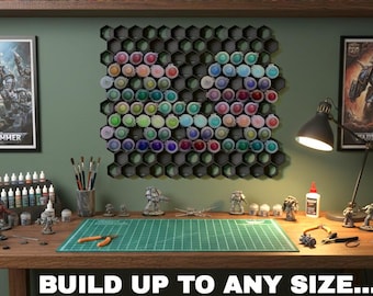 Hobby Paint Storage Rack - Wall Mount for 32mm (Fits Citadel Pots)
