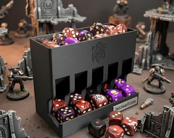 Black 16mm Dice Dispenser  Automatic Line-Up for Tabletop RPGs