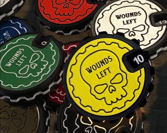 Premium 0-16 Damage Wound Trackers - Pack of Gaming Counters for AoS, 40k, KoW, Malifaux - Easy-to-Read, Textured Grips