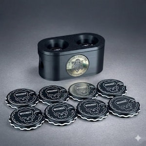 Schade-wondtrackerset: 8 x 16 wondentellers, handvatten met textuur en reisetui