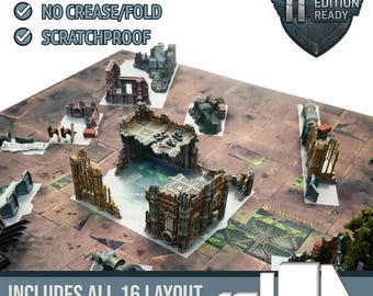 11th Edition Wargaming Templates for Terrain Footprints