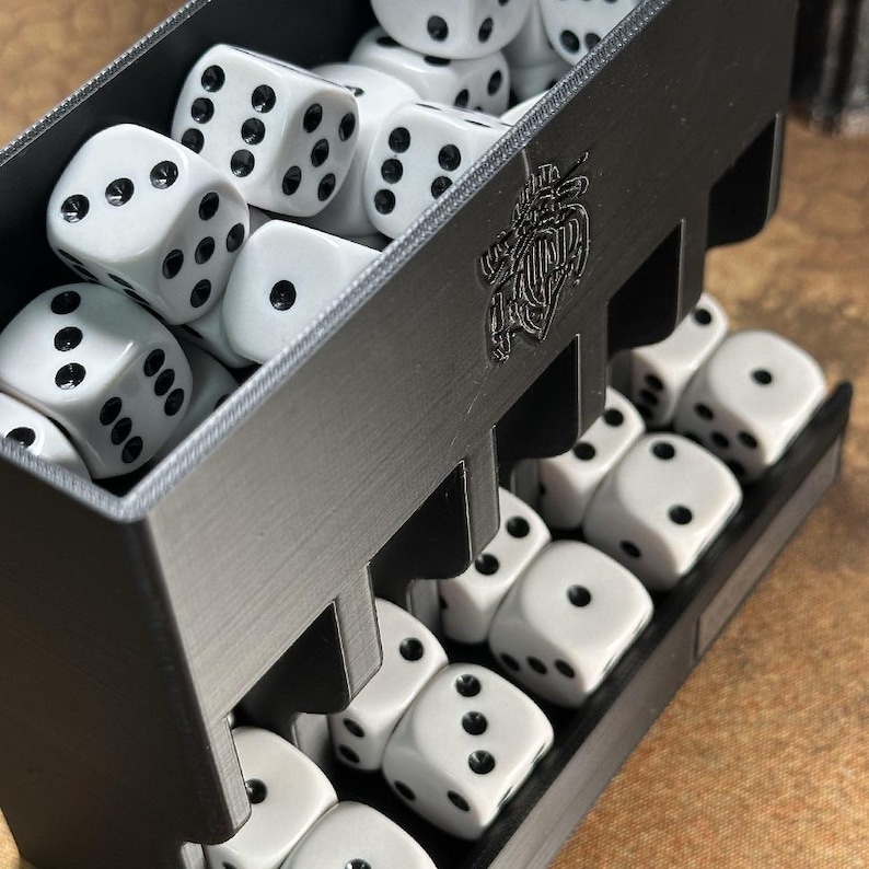 Black 16mm Dice Dispenser: Automatic Line-Up for Tabletop RPGs image 4