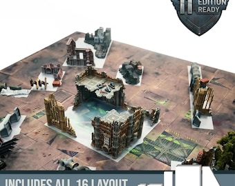 11th Edition Wargaming Templates for Terrain Footprints