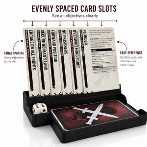 Mission & Secondary Card Deck Holder ( Chapter Approved ) Game Accessory (New for 11th) 11th Ed. (1-6 Cards)