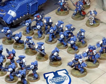 Ultra Objective Secured Marine Tokens - Acrylic Markers for Tabletop Wargames