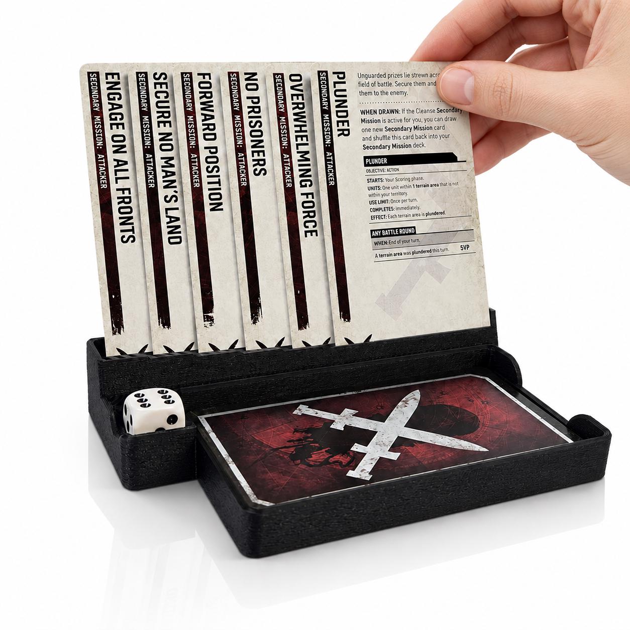 Mission & Secondary Card Deck Holder ( Chapter Approved ) Game