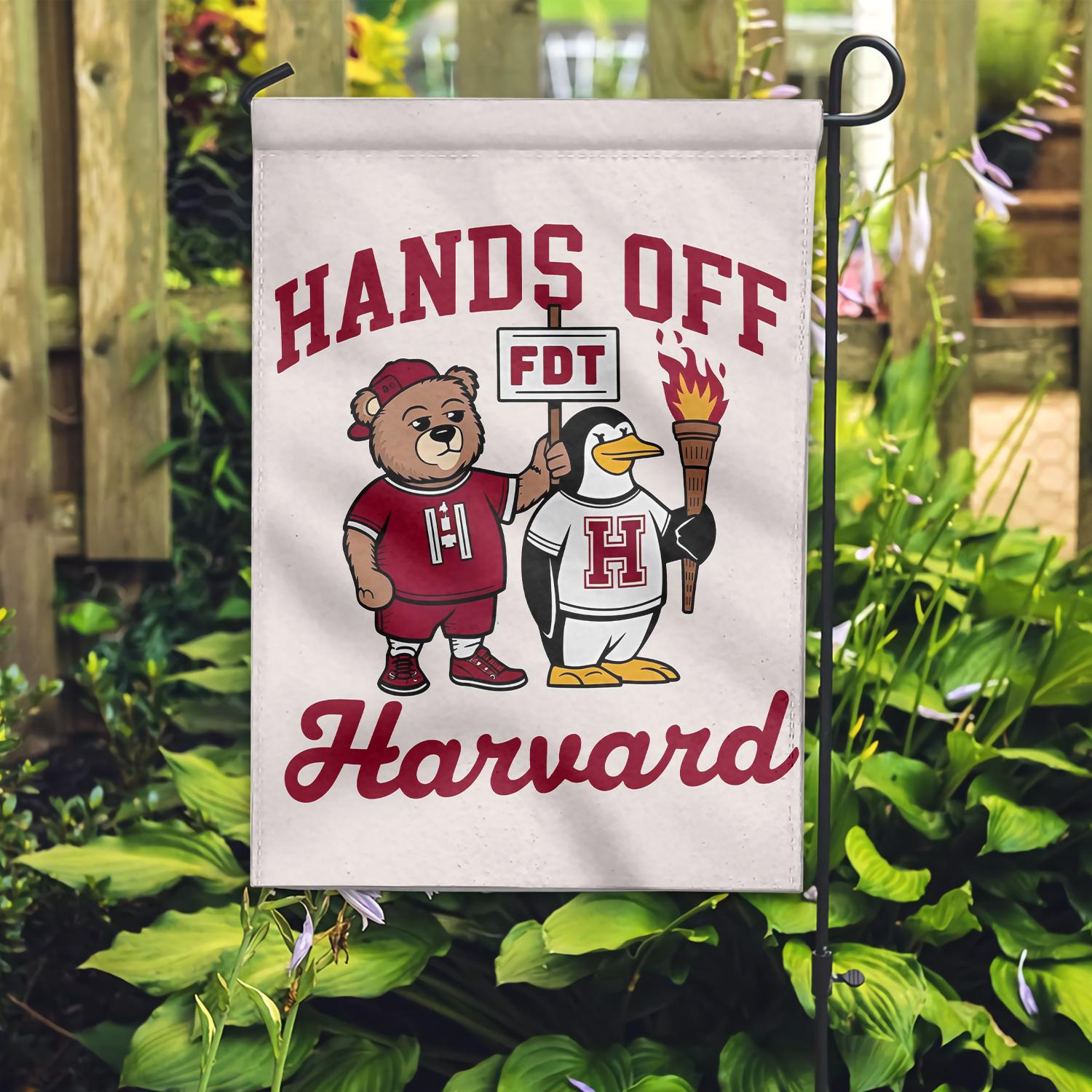 Garden Flag Veritas Support Harvard Veritas Flag Anti Trump, Protect Higher Education Academic, Independence, FDT Sign