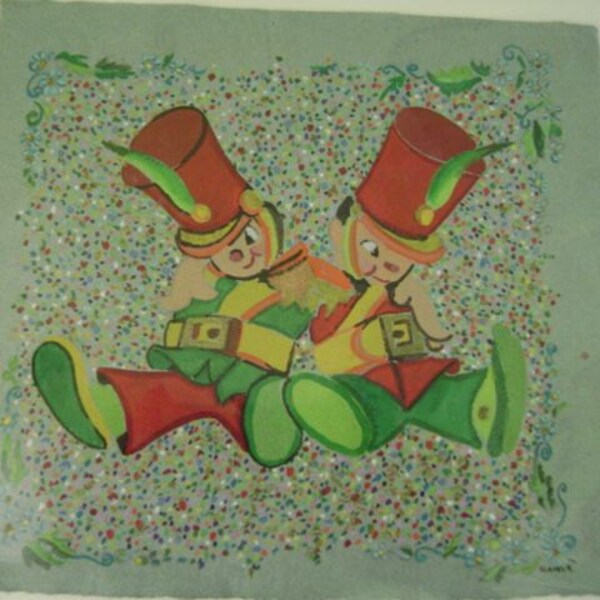 vintage painting of soldiers from the nutcracker