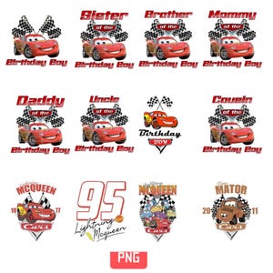 Bundle Geburtstagskind Png, Autos Geburtstag Png, magisches Königreich Png, Geburtstagskader Png, Familie passendes Hemd Png, Auto Sublimationsdesign