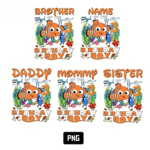 Nemo PNG, Nemo Dory Birthday png, Finding Nemo Clipart Digital Download, Nemo png for shirt, cake topper, birthday