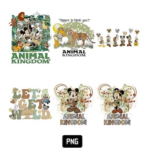 Mickey Safari PNG Bundle: Animal Kingdom Designs (Digital Download)