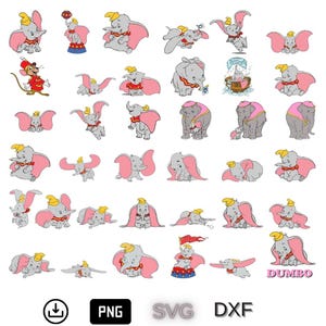 Dumbo Layered SVG, Dumbo PNG, Dumbo SVG, Dumbo clipart for cricut, Dumbo svg bundle, Dumbo Birthday svg, Digital File, Instant Download